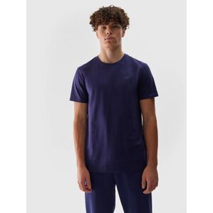 Pánské hladké tričko regular 4F - tmavě modré