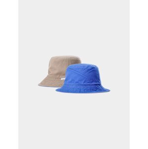 Pánský oboustranný bucket hat 4F - béžový/modrý