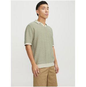 Zelené pánské polo tričko Jack & Jones Mykonos - Pánské