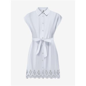 Bílé dámské košilové šaty ONLY Lou - Dámské