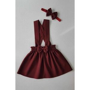 N2436 Dewberry Girls Crepe Dress Bandana-BURGUNDY
