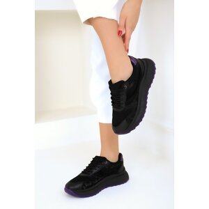 Soho Black-Purple Women's Sneakers 19006