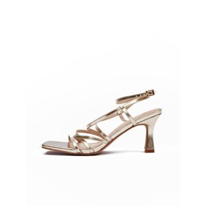 Orsay Zlaté dámské sandály na podpatku - Dámské