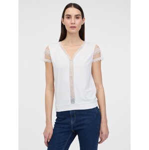 Orsay Bílé dámské tričko s krátkým rukávem - Dámské