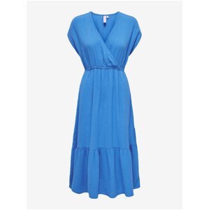 Modré dámské midi šaty ONLY Thyra - Dámské
