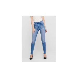 Modré skinny fit džíny s roztřepenými lemy ONLY Blush - Dámské