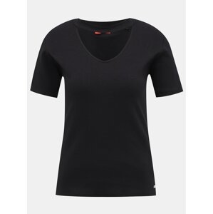 Černé dámské žebrované tričko Guess - Dámské