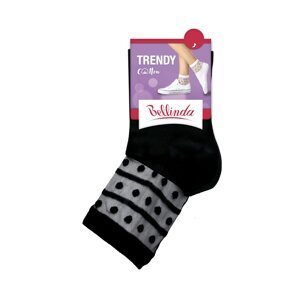 Černé dámské ponožky s ozdobným detailem Bellinda TRENDY COTTON SOCKS