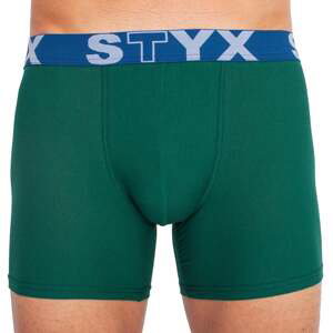 Pánské boxerky Styx long sportovní guma tmavě zelené
