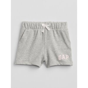 Šedé holčičí dětské kraťasy GAP Logo pull-on shorts