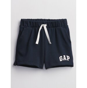 Modré holčičí dětské kraťasy GAP Logo pull-on shorts