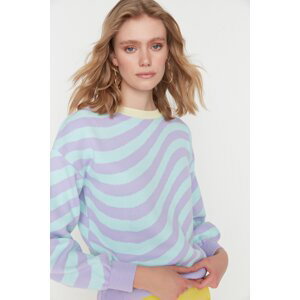 Trendyol Lilac Crew Neck Pletený svetr