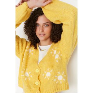 Trendyol žlutý pletený svetr