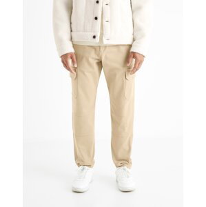 Béžové pánské kalhoty s kapsami Celio Solyte