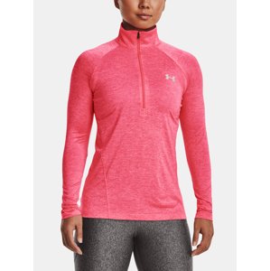 Růžové sportovní tričko Under Armour Tech 1/2 Zip - Twist