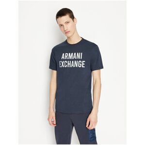 Tmavě modré pánské tričko Armani Exchange