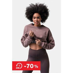 Dámská mikina Nebbia  Loose Fit Sweatshirt "Feeling Good" 420 brown M/L