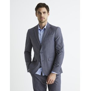 Šedomodré pánské oblekové slim fit sako Celio Buchambray