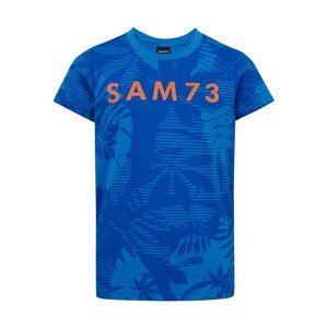 Modré chlapecké vzorované tričko SAM 73 Theodore
