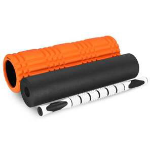 Spokey MIX ROLL fitness masážny valec 3v1, oranžovo-černý