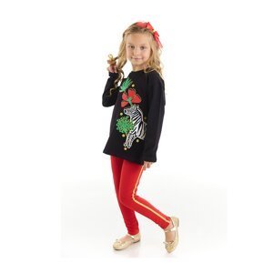 mshb&g Floral Zebra Girls Kids T-Shirt Leggings Suit