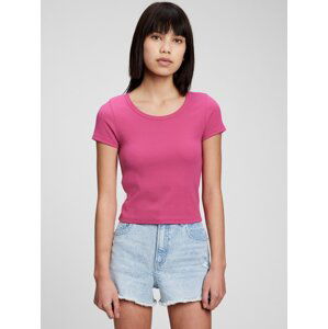 Růžové holčičí tričko GAP Teen žebrované