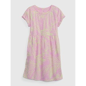 Růžové holčičí šaty bavlněné šaty GAP