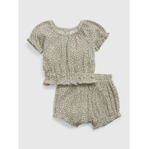 Zelený baby set top a kraťasy GAP