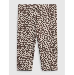 Béžové holčičí legíny organic capri leopard GAP