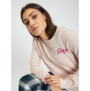 Růžový dámský svetr s logem GAP