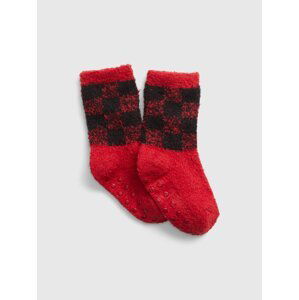 GAP Spodní prádlo - Dětské kostkované ponožky Červená