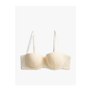 Koton Push Up Bra with Lace, Padded Underwire Covered