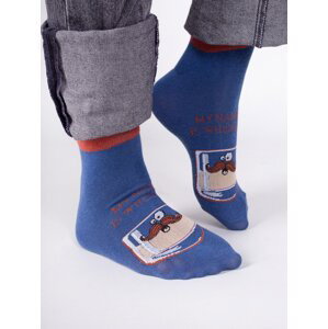 Pánské bavlněné ponožky Yoclub s vzory a barvami SKS-0086F-C100