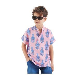 mshb&g Lobster Boys Pink Short Sleeve Summer Shirt