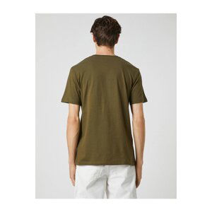 Koton 3sam10603hk Men's T-shirt Khaki