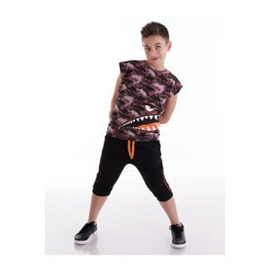 mshb&g Monster Shark Boy's T-shirt Capri Shorts Set