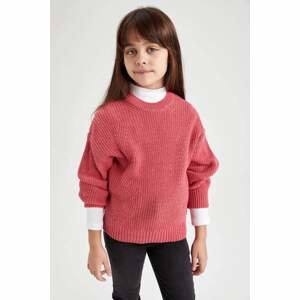DEFACTO Dívčí pravidelný střih svetr s kulatým výstřihem