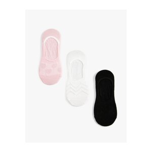 Koton Heart-Hearted 3-pieces With Flats and Socks, Multicolored