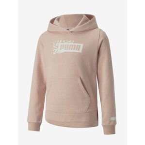 Světle růžová holčičí mikina s kapucí Puma Alpha