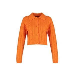 Trendyol Orange Crop Knitwear Cardigan