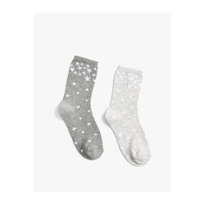 Koton Set of 2 Socks with Star Pattern.