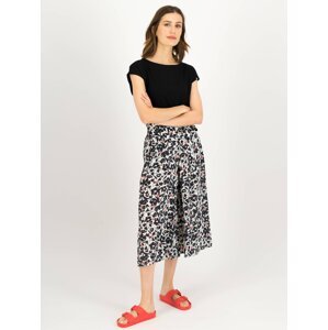 Černo-bílé dámské květované culottes Blutsgeschwister Flotte