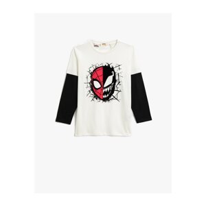 Koton Spiderman Printed T-Shirt Licensed Long Sleeve Cotton