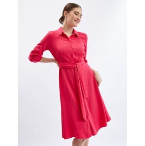 Tmavě růžové dámské košilové šaty ORSAY
