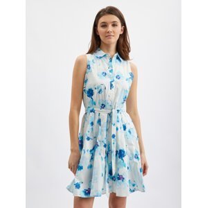Modro-bílé dámské květované šaty ORSAY