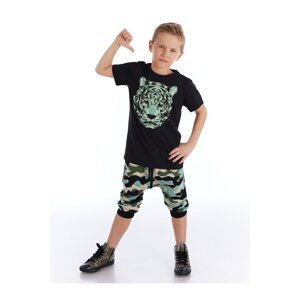 mshb&g Pixel Tiger Boy's T-shirt Capri Shorts Set
