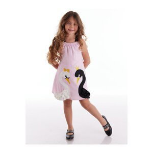 Šaty pro dívky Swan Girl pletené růžové