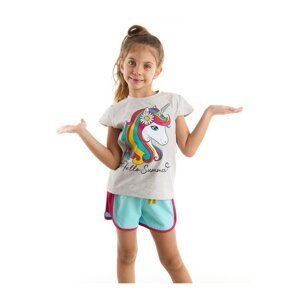 mshb&g Floral Unicorn Girl T-shirt Shorts Set