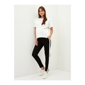 LC Waikiki Maternity Tracksuit Bottoms with an Elastic Waist and Stripe Detail.