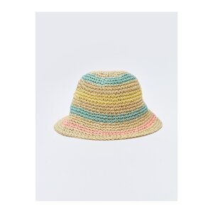 LC Waikiki Striped Straw Hat for Baby Girl